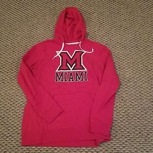 Miami University hooded sweatshirt top